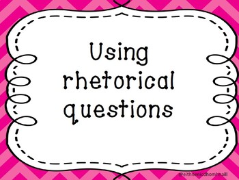 Preview of Rhetorical Questions Mini Lesson