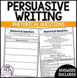 Rhetorical Questions - Persuasive Writing Worksheets