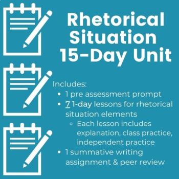 Preview of Rhetorical Situation 15-Day Unit (AP Lang CED Unit 1)