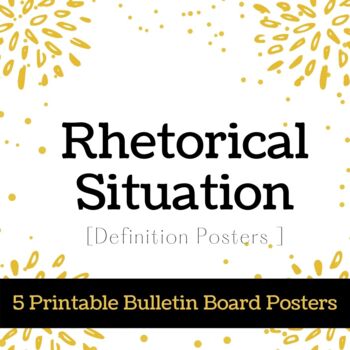 Preview of Rhetorical Situation || Bulletin Board Definition Posters