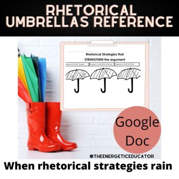 Preview of Rhetorical Strategies Umbrella Reference