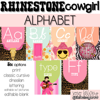 Preview of Rhinestone Cowgirl // Alphabet