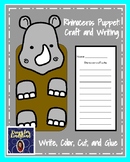 Rhinoceros Craft Activity Writing Puppet - Zoo Animal Rese