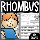 Rhombus ~ A No Prep Math Printables Package for Kindergart