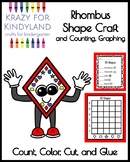 Rhombus (Diamond) Shape Craft and Graphing, Counting Math 