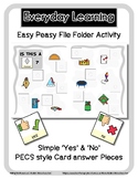 Rhombus - Shape - Yes / No File Folder with PECS Icon Cards *setA