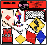 Rhombus Shapes Clip Art Bundle {Educlips Clipart}