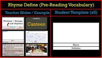 Preview of Rhyme Define (Pre-Reading Vocabulary)