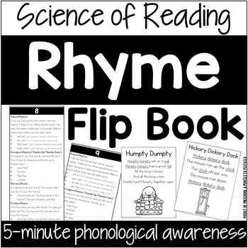 Preview of Rhyme Flip Book for Phonological Awareness (Science of Reading)