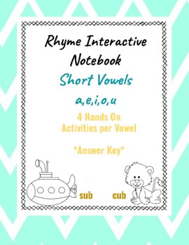 Preview of Rhyme Interactive Notebook