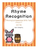 Rhyme Recognition Skill Sheets - Phonological Awareness Sk