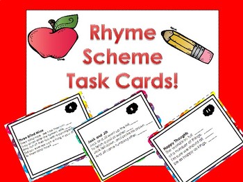 Preview of Rhyme Scheme Task Cards