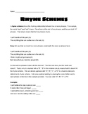 Rhyme Scheme Worksheet | Teachers Pay Teachers