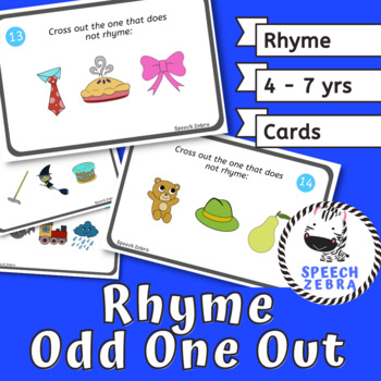 Preview of Rhyming Game Task Cards | Speech Therapy | Phonological Awareness