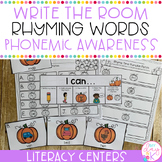 Rhyming Words | Phonemic Awareness | October | Write the Room