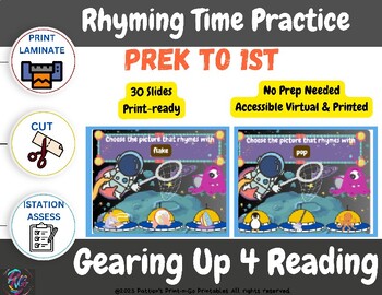 Preview of Rhyme Time Review with Istation Prek to 1st