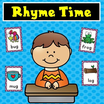 Preview of Rhyme Time:  Rhyming Cards 54 pairs