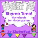 Rhyme Time! Rhyming Worksheets for Kindergarten