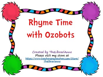 Preview of Rhyme Time with Ozobots (Dr. Seuss Inspired)
