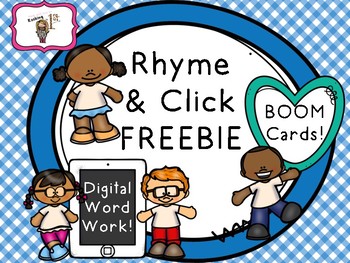 Preview of Rhyme and Click BOOM Cards FREEBIE