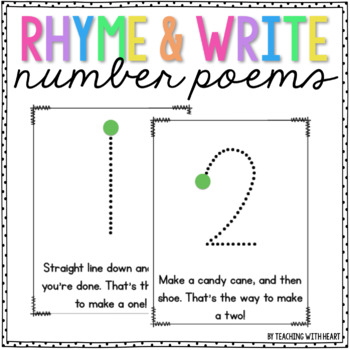 Preview of Number Writing Poem Posters