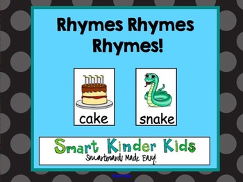 Preview of Rhymes Rhymes Rhymes!  Smartboards Made Easy!