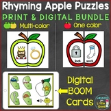Apple Puzzles Rhymes Rhyming Words Differentiated Print Di