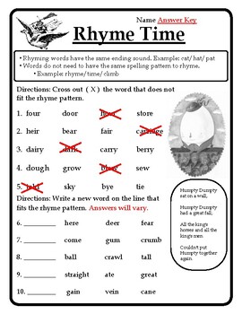 rhymes worksheet rhyme practice rhyming words worksheet rhyming