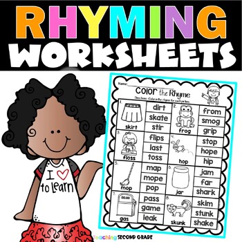 Rhyming Worksheets by Teaching Second Grade | Teachers Pay Teachers