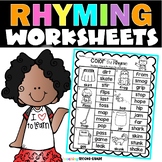 Rhyming Worksheets for 1st and 2nd Grade - Grammar Practic