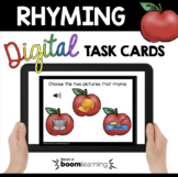 Rhyming Boom Cards™ kindergarten back to school phonemic a