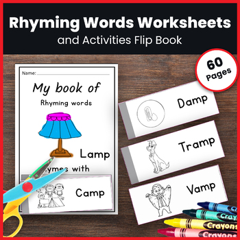 Rhyming Words Flip Books for Kindergarten and First Grade for home