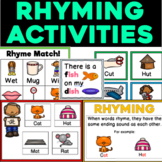 Rhyming Activities, Posters and Centers for Preschool, Pre