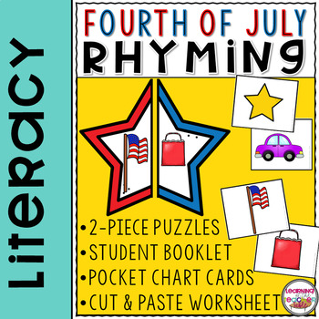 Preview of Rhyming Activities for Fourth of July | Rhyming Words