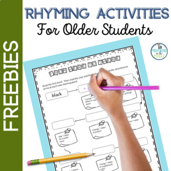 Preview of Rhyming Activities for Older Students | Phonemic Awareness FREEBIE