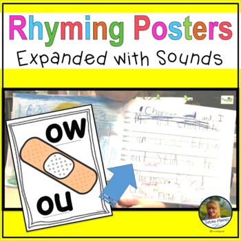 Preview of Rhyming Activity Posters Sound Wall for Kid Writing Expanded