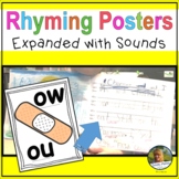 Rhyming Activity Posters Sound Wall for Kid Writing Expanded