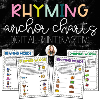 Preview of Rhyming Anchor Charts {Digital & Interactive}