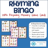 Rhyming Bingo with Rhyming Memory Cards