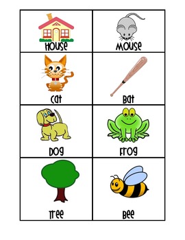 Rhyming Cards with Worksheet! by Katie Miller | TPT