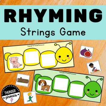 Preview of Rhyming Caterpillars Game - Word Families Activity