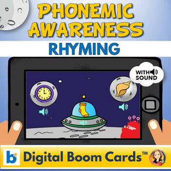 Preview of Rhyming Digital Boom Task Cards