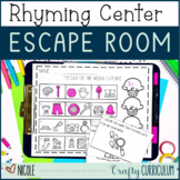 Rhyming Escape Room Literacy Center for Preschool, Pre-K, 