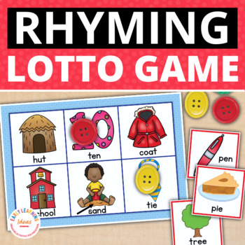 Rhyming Activity Matching Game For Preschool And Prek Rhyme Bingo Game