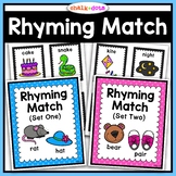 Rhyming Matching Activity | Rhyming Cards | Preschool Kind