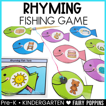 Preview of Rhyming Phonological Awareness Activities | Fishing Rhyming Words