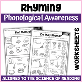 Rhyming: Phonological Awareness Worksheets