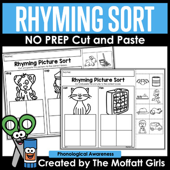 Preview of Rhyming Picture Sort  NO PREP