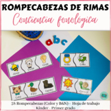 Rhyming Puzzles In Spanish | Rompecabezas De Rimas