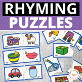 Rhyming Puzzles for Rhyme Practice Activities - CVC Words 